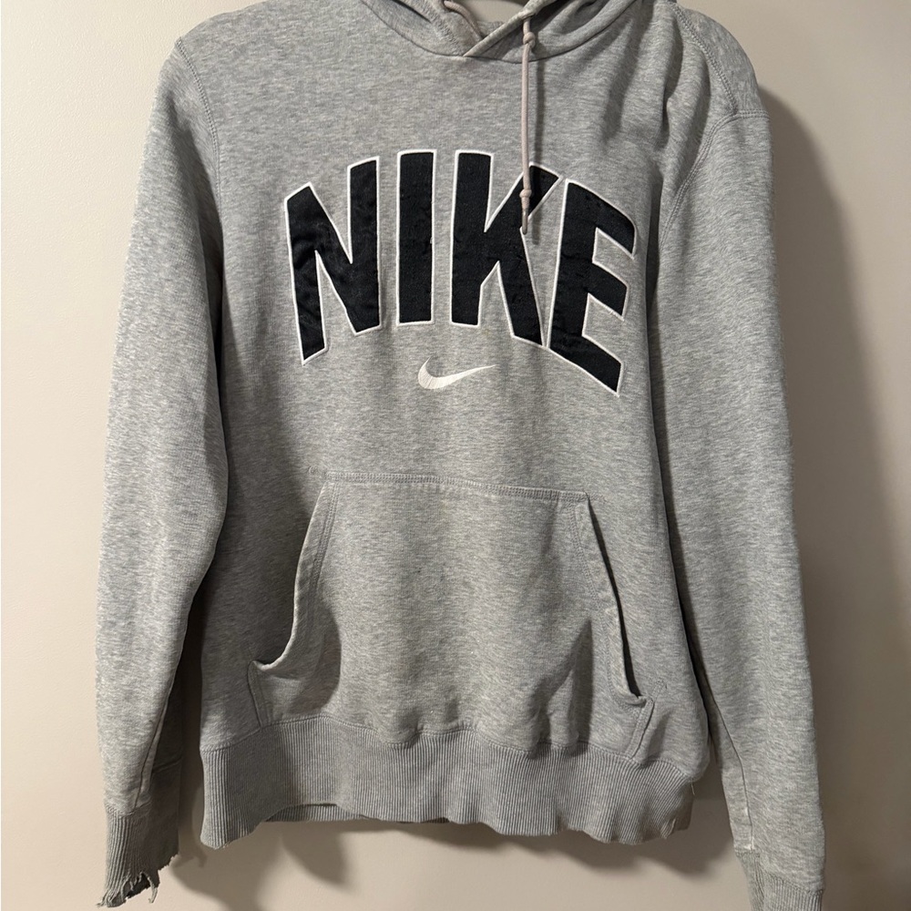 Nike Gray Hoodie with Black NIKE Arch Logo